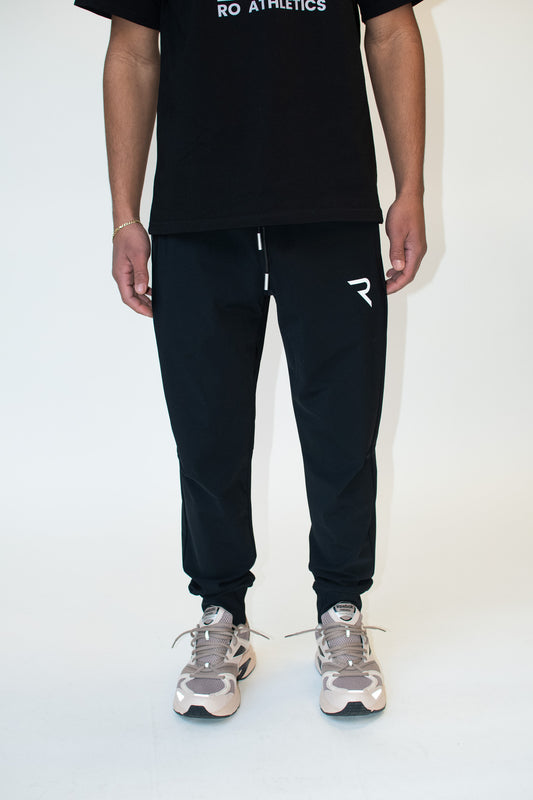 R Logo Fit Joggers Black